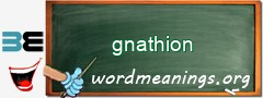 WordMeaning blackboard for gnathion